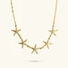 Collana Girocollo Catena Forzatina con Stelle di Mare Martellate
