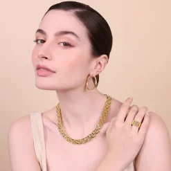 Collana Girocollo Catena Pantera Superficie Liscia