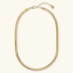 Collana Girocollo Catena Snake Piatta