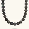 Collana Girocollo con Labradorite Sfaccettata in Argento 925 Placcato Oro Giallo 18kt