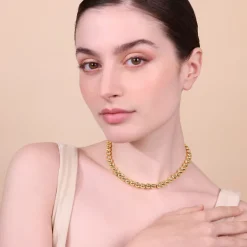 Collana Girocollo con Sfere Martellate