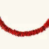 Collana Girocollo in Argento 925 Placcata Oro Giallo 18kt con Rondelle in Pietra Naturale