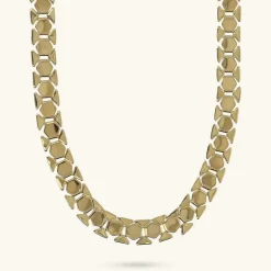 Collana Girocollo Maglia Geometrica Piatta