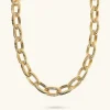 Collana Girocollo Maglie Ovali Texture Rigata