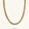 Collana Girocollo Maxi Catena Spiga Martellata