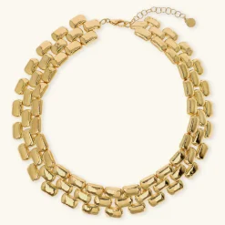 Collana Girocollo Maxi Maglia Pantera Martellata