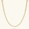 Collana Lunga con Sfere Satinate Graduate