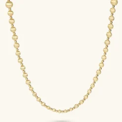 Collana Lunga con Sfere Satinate Graduate
