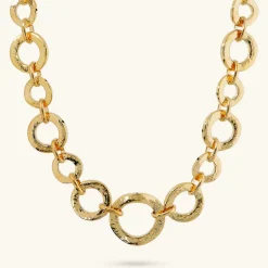 Collana Martellata con Maglia ad Anelli Graduati