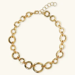 Collana Martellata con Maglia ad Anelli Graduati