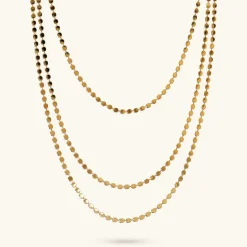 Collana Multifilo con Catena a Piccoli Dischi