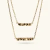 Collana Multifilo Graduata con Placchette Martellate