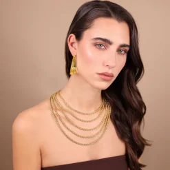 Collana Multifilo Graduata Maxi Catena Corda