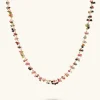 Collana Rosario con Pietra Naturale Tormalina Multicolore