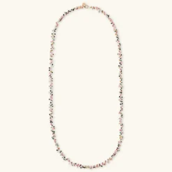 Collana Rosario con Pietra Naturale Tormalina Multicolore