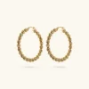 Orecchini a Cerchio con Bead Diamantate
