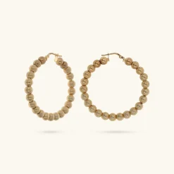 Orecchini a Cerchio con Bead Satinate