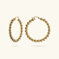 Orecchini a Cerchio con Bead Lucide