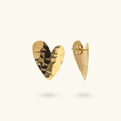 Orecchini Cuore a Lobo Martellati