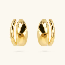 Orecchini Martellati Design Doppio