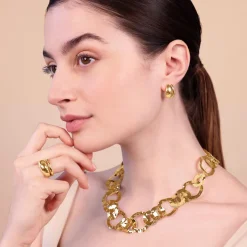 Orecchini Martellati Design Doppio