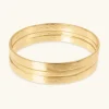 Set Tre Bracciali Rigidi Martellati e Satinati